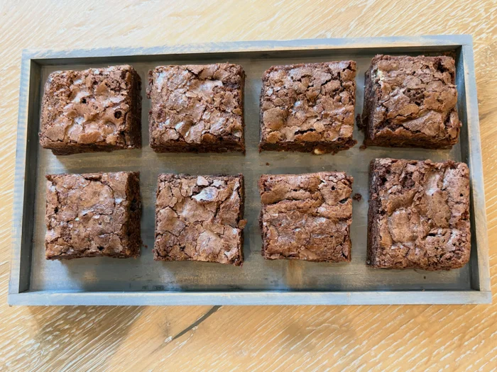 Etta’s classic chocolate brownies with crisp, crackly tops