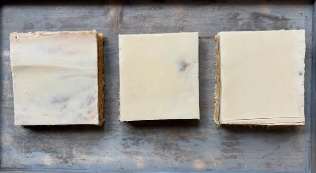 Etta’s three neatly frosted peanut butter bars